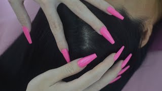 ASMR Scalp Check With Long Nails Relaxing Hair Play No Talking For Deep Sleep [upl. by Selegna]