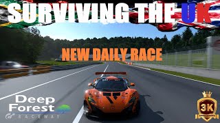 GRAN TURISMO 7  SURVIVING THE UK  GOING FOR PODIUM  mclaren gt7 granturismo fanatec [upl. by Essiralc]