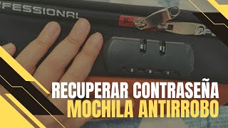 SOLUCIÓN PARA RECUPERAR CONTRASEÑA DE MOCHILA ANTIRROBO CON CANDADO  OLVIDÉ CONTRASEÑA  TUTORIAL [upl. by Armond]