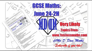 Edexcel GCSE Maths June 24 2H Very Likely MDDM [upl. by Mehala649]