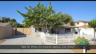 980 W 19th StCosta Mesa CA 92627 [upl. by Earesed]