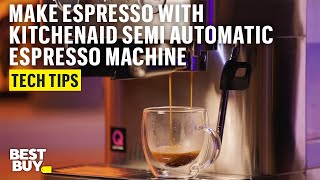 Making Espresso Shots with the KitchenAid Semi Automatic Espresso Machine – Tech Tips from Best Buy [upl. by Artimed]