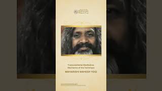 Transcendental Meditation a natural technique  Maharishi Mahesh Yogi [upl. by Aicekal]