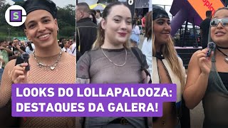 Lollapalooza Looks do público têm peitos livres inspiração em Luísa Sonza e transparências [upl. by Orest450]