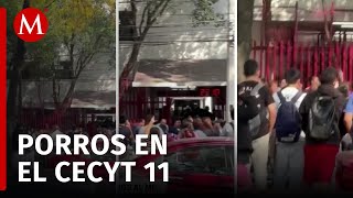 Encapuchados atacan a estudiantes y maestros del Cecyt 11 Wilfrido Massieu del IPN [upl. by Atires]