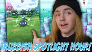 BOOSTED SHINY TRUBBISH SPOTLIGHT HOUR MAJOR STARDUST GRIND  Pokémon GO [upl. by Weiner]