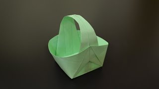 Origami Basket v2  Instructions in English BR [upl. by Attiuqihc292]