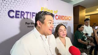 Jomari Yllana at Abby Viduya interview at filing of COC in Paranaque City Oct 7 2024 [upl. by Karolyn801]