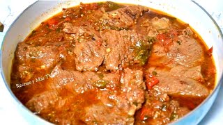 2 Recetas con Carne de Res riquisimás Bistec borracho y Estofado y como Suavizar la Carne [upl. by Anahahs]