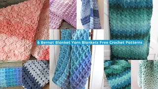 6 Ombre Bernat Blanket Yarn Crochet Patterns Super Chunky Gradient Blanket Left Handed Tutorial [upl. by Zechariah]