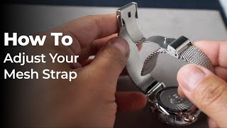 How To Adjust Your Milanese Mesh Strap [upl. by Kerred712]