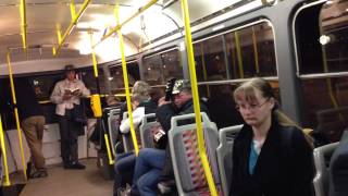 Drunk homeless man singing in a tram [upl. by Yoc]