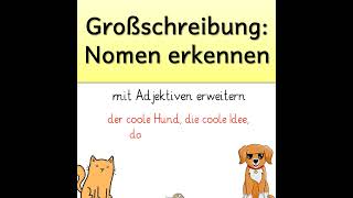 Großschreibung Nomen  Substantive erkennen  Deutsch lernen deutschlernen [upl. by Jasmine]