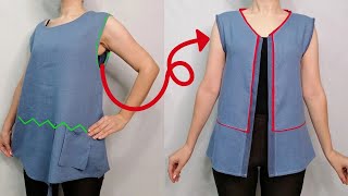 DIY Clothes How to Downsize a Wide armhole and Transform clothe to fit you perfectly [upl. by Wivestad]