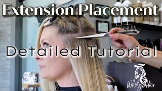 extensions on fine thin hair DIY placement  diagram  beginner friendly tape ins [upl. by Nyrrek]