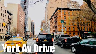 New York City DrivingYork Avenue 01152024 HDR 4K [upl. by Llebiram]