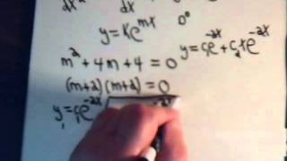 Auxiliary Equation With Repeated Roots  Example 1 [upl. by Irami982]