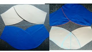 Designer Tulip Sleeves cutting and stitching Petal sleeves DIY [upl. by Charissa]