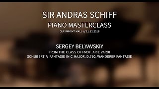 Sir Andras Schiff Masterclass with Sergey Belyavsky [upl. by Magan]