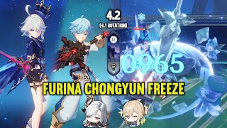 F2P C0 FURINA C6 CHONGYUN Freeze  42 Spiral Abyss Floor 12 41 Rotation  Genshin Impact [upl. by Roosnam]