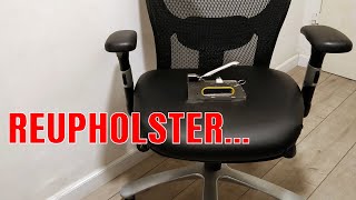 Reupholster An Office Chair Fabric  Replace A Chair Cover DIY  XDIY [upl. by Pruchno70]