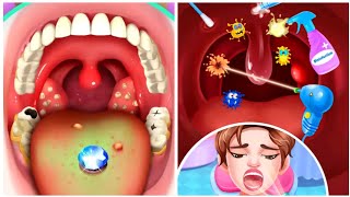 ASMR Mouth Infection Treatment Game [upl. by Nevi544]