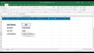 CARA KONVERSI BILANGAN DECIMAL KE BINER OCTA HEXADECIMAL [upl. by Anaicilef53]