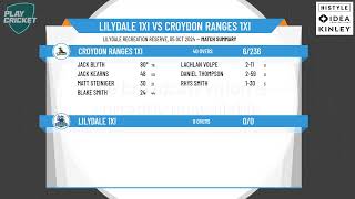 Lilydale 1XI v Croydon Ranges 1XI [upl. by Phillipe]