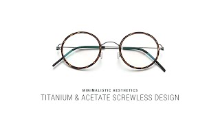 Screwless Titanium and Acetate Glasses Featuring Spiral Hinges Weighing Only 62 Grams [upl. by Kaile296]