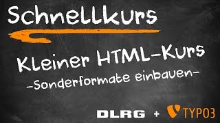 TYPO3  Schnellkurs  15 Kleiner HTMLKurs [upl. by Festa]