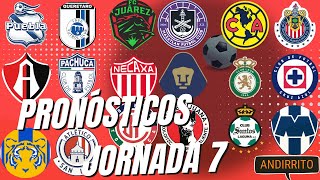 Pronósticos Jornada 7 Liga MX  A2024 [upl. by Hgeilhsa]