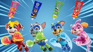 PAW Patrol Mighty Pups Bath Paint  Colors For Kids [upl. by Aninahs]