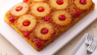 Easy Pineapple UpsideDown Cake  Betty Crocker Recipe [upl. by Eduino]