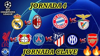 UEFA CHAMPIONS LEAGUE JORNADA 4 Previa [upl. by Yreme]