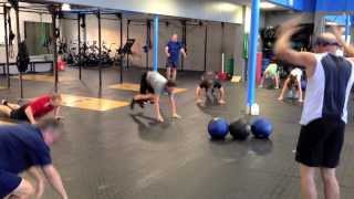 quotRoxannequot CrossFit Burpee Warmup at CrossFit Palm Beach [upl. by Adnamahs]