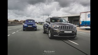 Range Rover Sport SVR vs Jeep Grand Cherokee SRT8  AutoLeven  Sound amp Accelerations [upl. by Nyahs614]