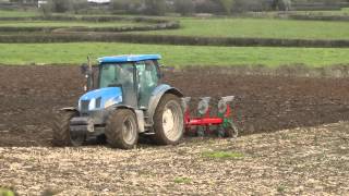 Ploughing with New Holland T6030 [upl. by Ailime669]