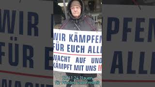 Plauen 231124 Mahnwache für Frieden und Freiheit [upl. by Nannoc]