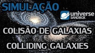 Colisão de Galaxias  Colliding galaxies  Simulação  Simulation [upl. by Anitram594]