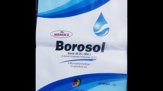 BOROSOL boron20role in boron fertilizeruse of boron [upl. by Anirpas]