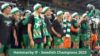 Celebrations  Hammarby is Swedish Womens Football Champion 2023 [upl. by Georges]