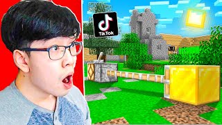 VIRAL TIK TOK MINECRAFT HACKS THAT ACTUALLY WORK [upl. by Nyved]