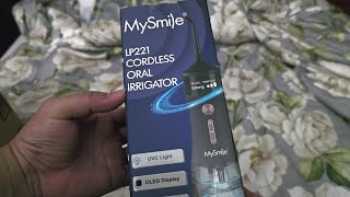 MySmile LP221 Self Cleaning UVC Light Cordless Water Flossers Unboxing  Water Floss Test [upl. by Fusuy]