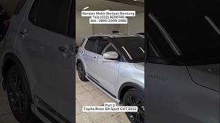 RAIZE TRIM TERTINGGI TANPA TSS  TOYOTA RAIZE GR SPORT CVT 2022  Part 2 [upl. by Ruyle]