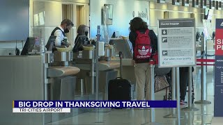 TriCities Airport reports roughly half amount of travel compared to 2019 ahead of holiday [upl. by Akiehsal]