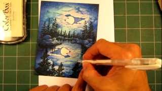 Stampscapes 101 Video 6 White Gel Pen and Pigment Ink Embellishment [upl. by Jarl]