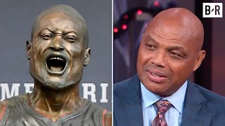 Chuck Reacts to Dwyane Wades Statue They gotta take that thing down 😅  Inside the NBA [upl. by Llednahc821]