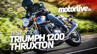 TEST  TRIUMPH 1200 THRUXTON R 2016 [upl. by Chud82]