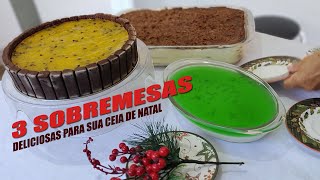 SOBREMESAS PARA SUA CEIA DE NATAL  RECEITAS DA ROSA [upl. by Adnawot]