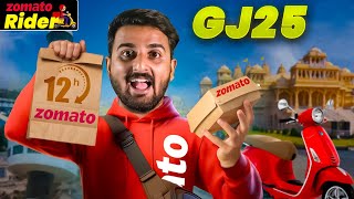 Zomato Food Delivery Boy 12 Hours Challenge In Porbandar  Food Delivery Boy Challenge [upl. by Yrrad214]